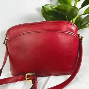 COACH Vintage Anderson Red Leather Crossbody Bag 9976 Gold Hardware